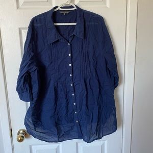 Navy blue button down